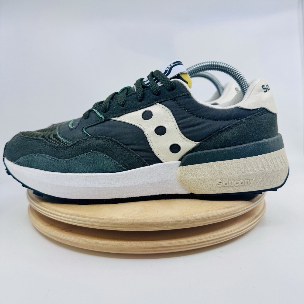 Saucony Jazz NXT Mens 9 Green Cream Retro Sneakers S70790-3 New Classic Shoes